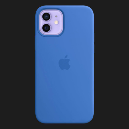 Оригінальний чохол Apple Leather Case with MagSafe для iPhone 12 mini (Capri Blue) (MJYU3)